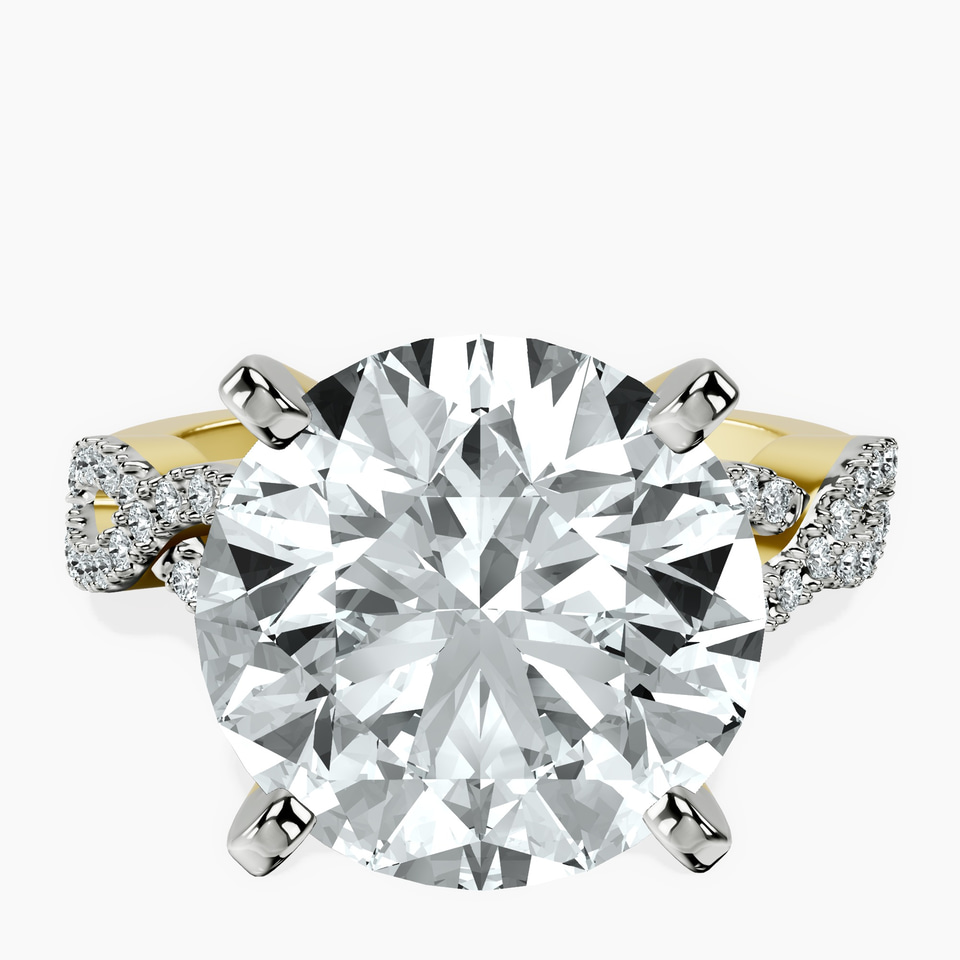 14kt Yellow Gold Lorene Twisted Shank Lab Diamond Ring front image