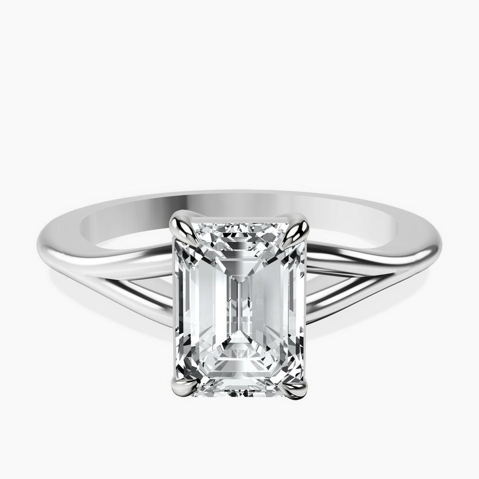 9ct White Gold Cynthia Split Shank Lab Diamond Ring front image