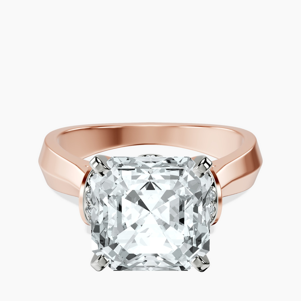 10kt Rose Gold Delanie Side Cuff Lab Diamond Ring front image