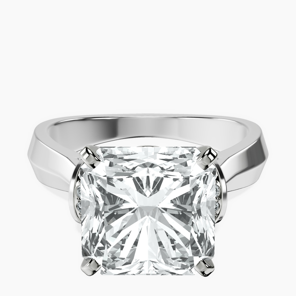 Platinum Delanie Side Cuff Lab Diamond Ring front image