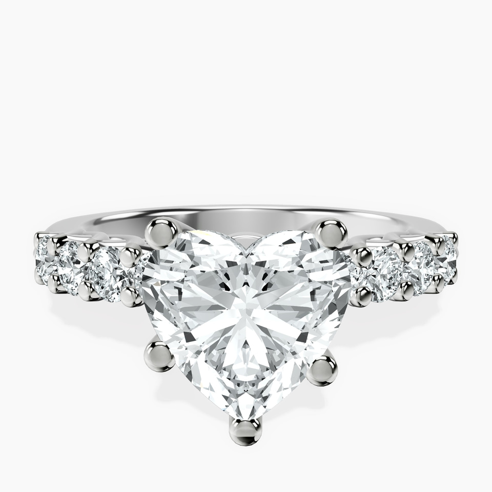 10kt White Gold Cassidy Entwined Prongs Lab Diamond Ring front image