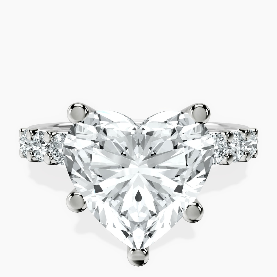 10kt White Gold Cassidy Entwined Prongs Lab Diamond Ring front image