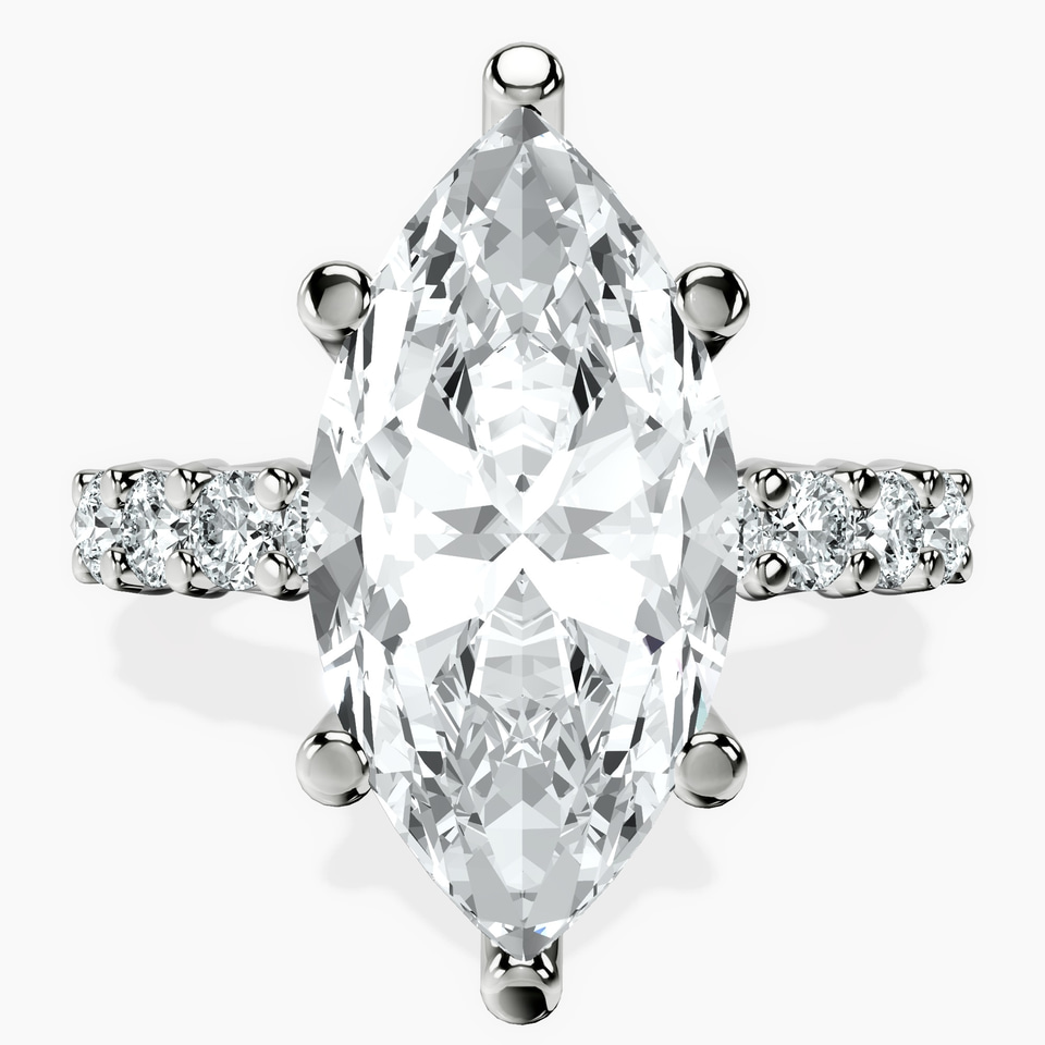 Platinum Cassidy Entwined Prongs Lab Diamond Ring front image