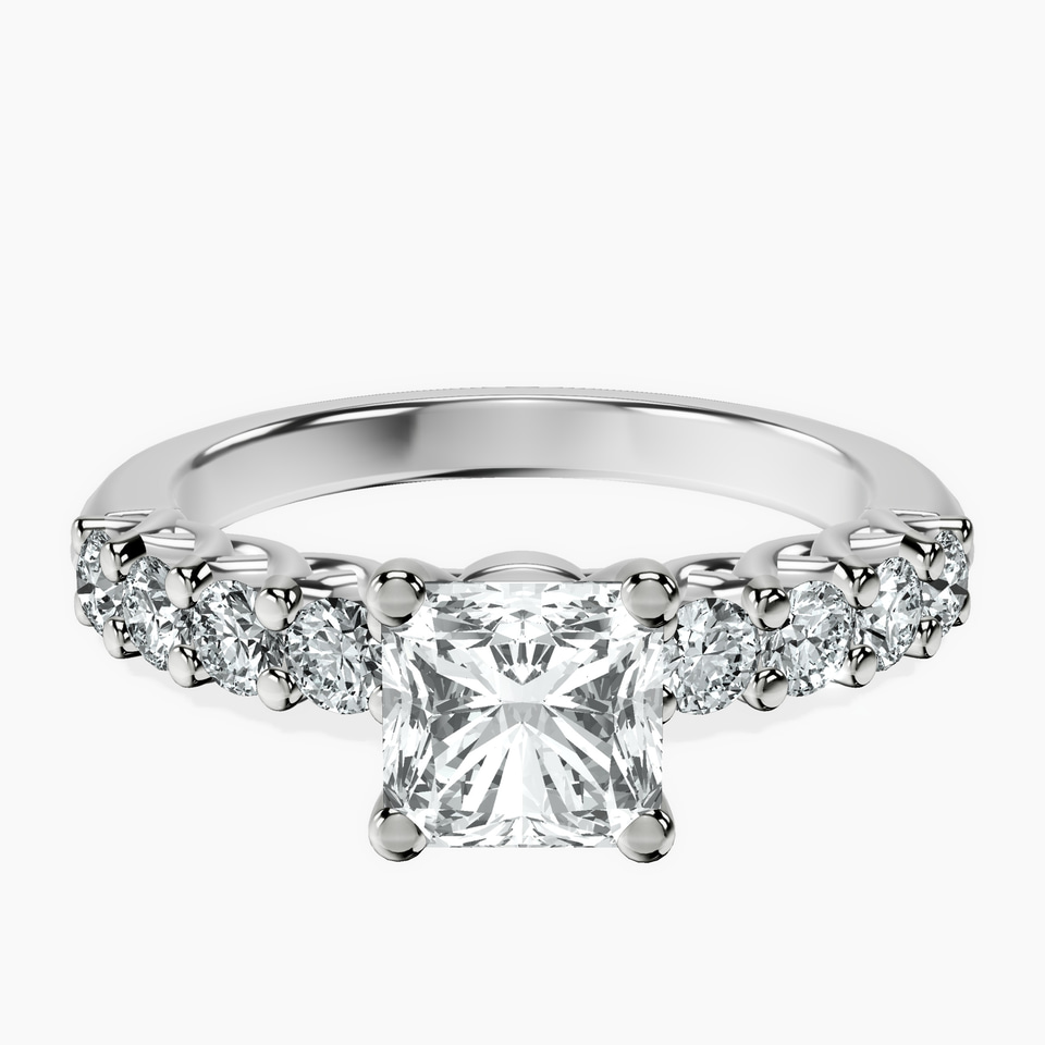 Platinum Cassidy Entwined Prongs Lab Diamond Ring front image
