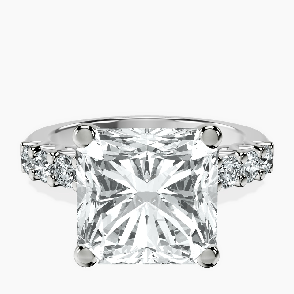 10kt White Gold Cassidy Entwined Prongs Lab Diamond Ring front image