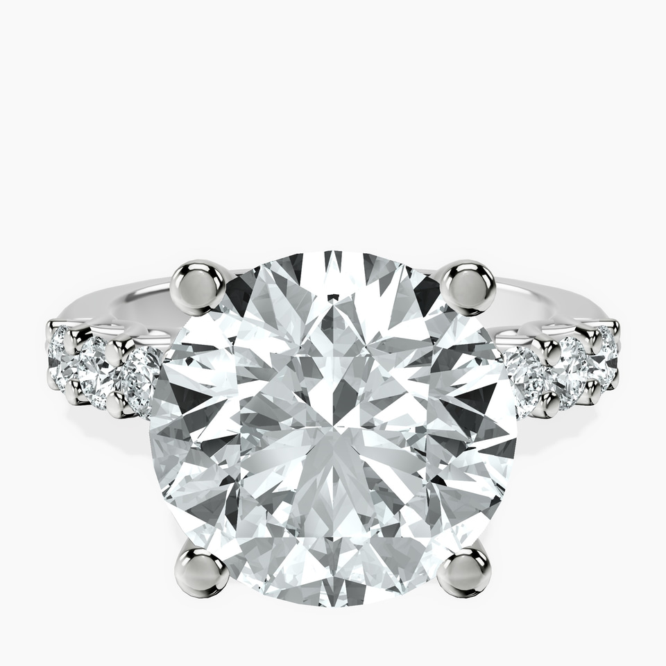 10kt White Gold Cassidy Entwined Prongs Lab Diamond Ring front image