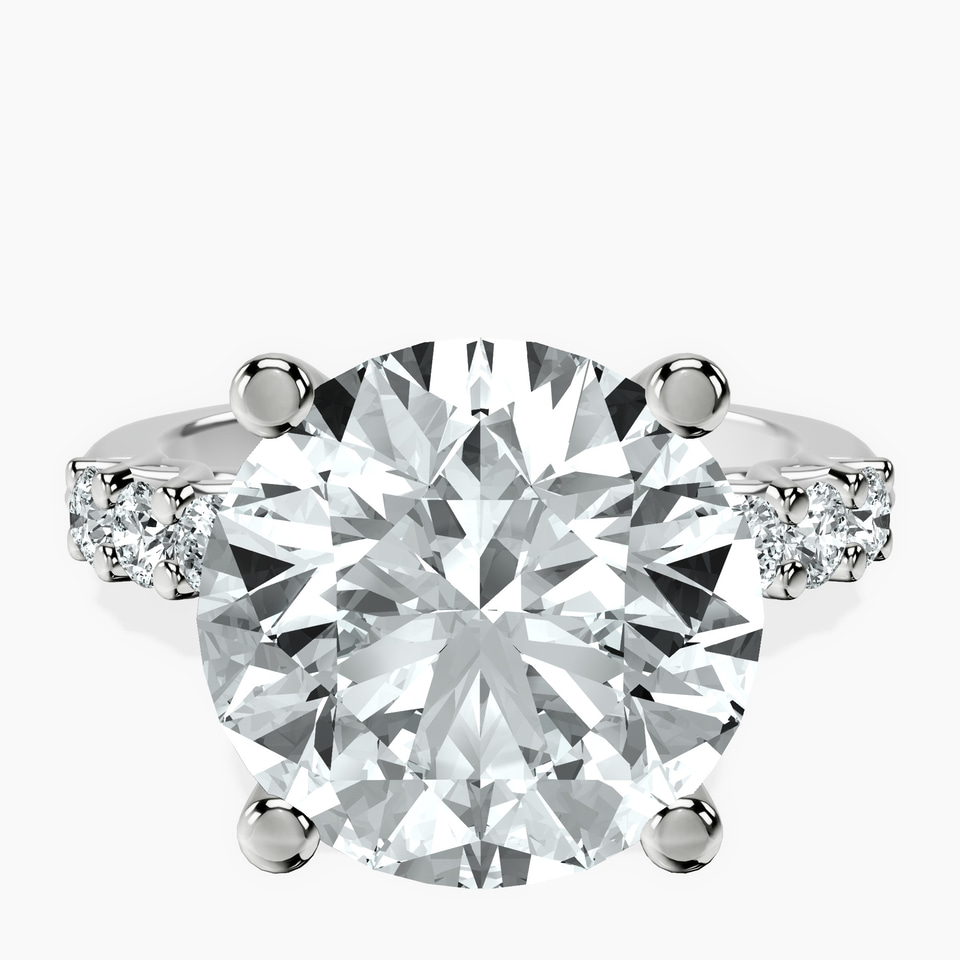 Platinum Cassidy Entwined Prongs Lab Diamond Ring front image