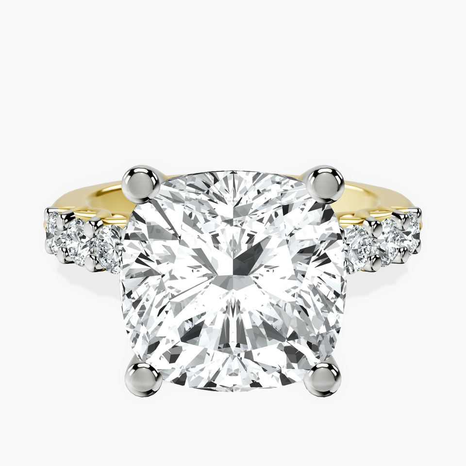 14kt Yellow Gold Cassidy Entwined Prongs Lab Diamond Ring front image