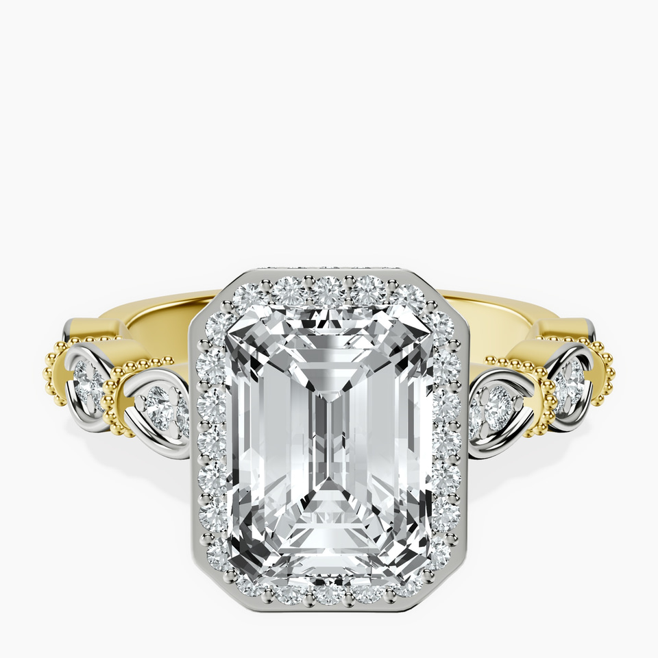 18ct Yellow Gold Micaela Halo Lab Diamond Ring front image