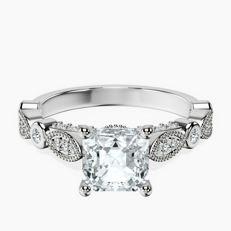 18ct White Gold Larisa Side Stone Lab Diamond Ring front image