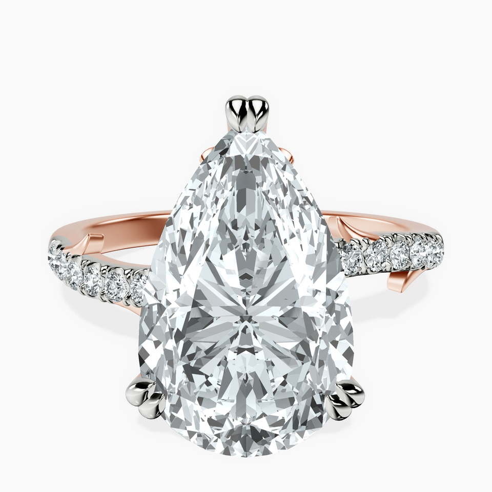 10kt Rose Gold Phoebe Twigs Lab Diamond Ring front image