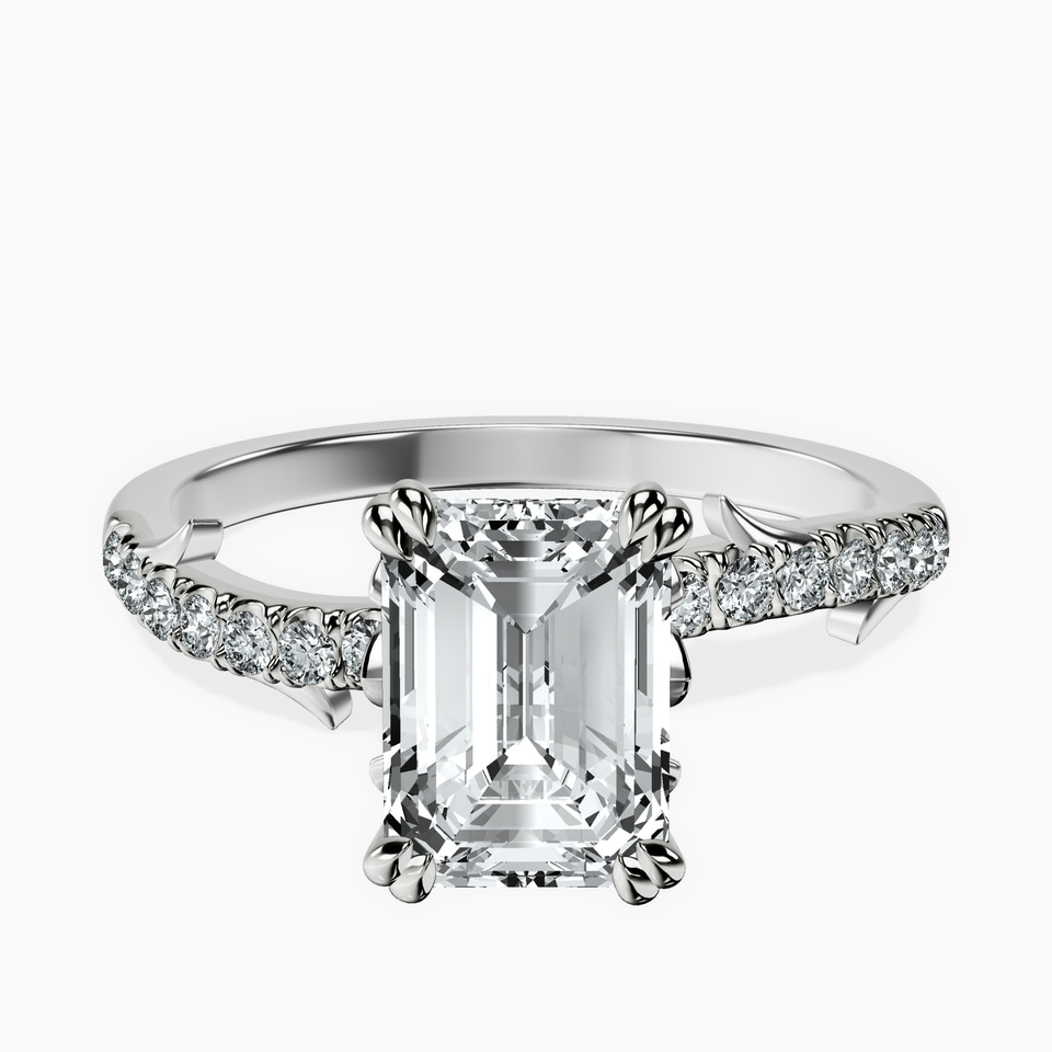 9ct White Gold Phoebe Twigs Lab Diamond Ring front image