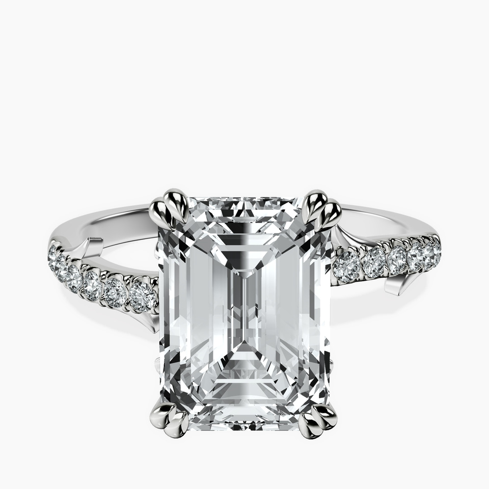 18kt White Gold Phoebe Twigs Lab Diamond Ring front image