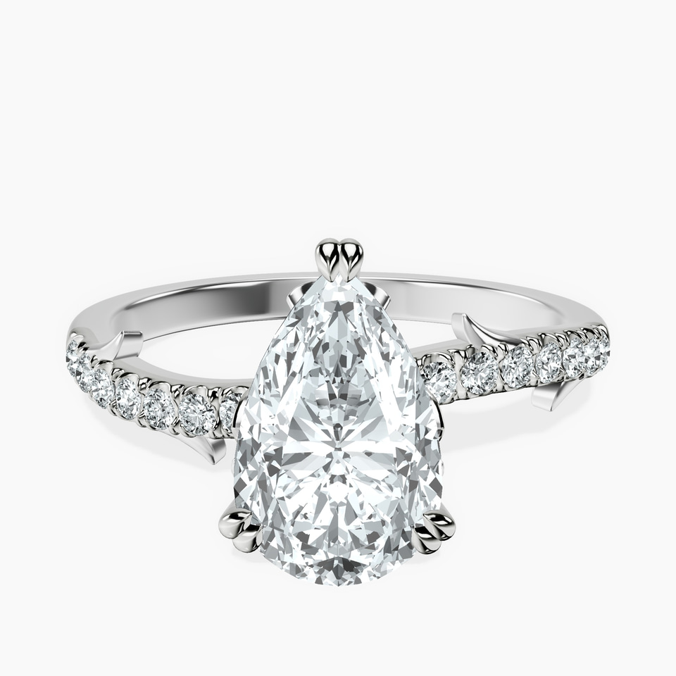 18ct White Gold Phoebe Twigs Lab Diamond Ring front image