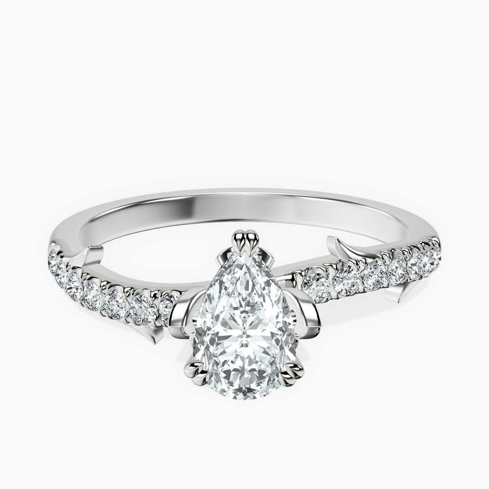 Platinum Phoebe Twigs Lab Diamond Ring front image