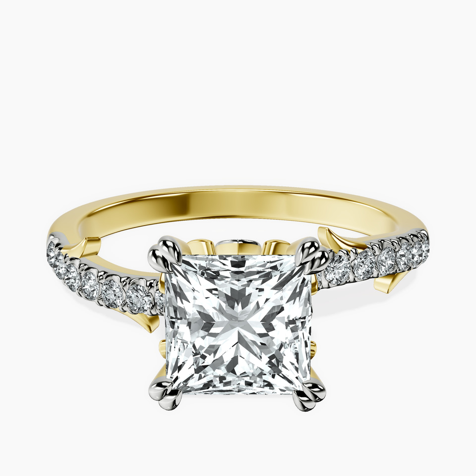 9ct Yellow Gold Phoebe Twigs Lab Diamond Ring front image