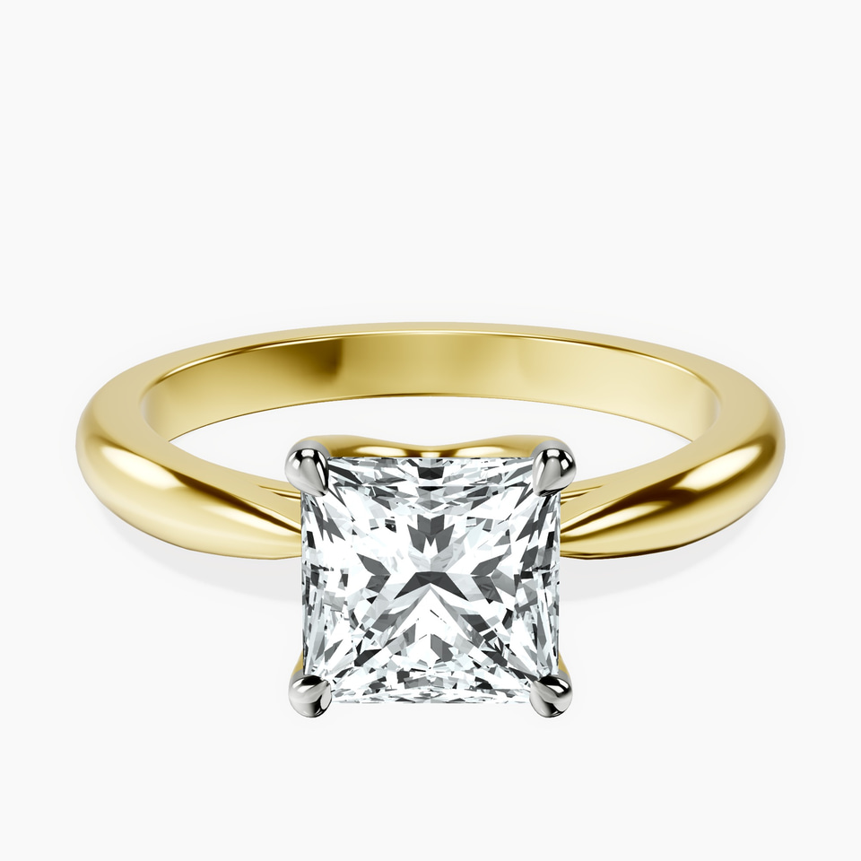 14kt Yellow Gold Azalea Classic Solitaire 2mm Lab Diamond Ring front image