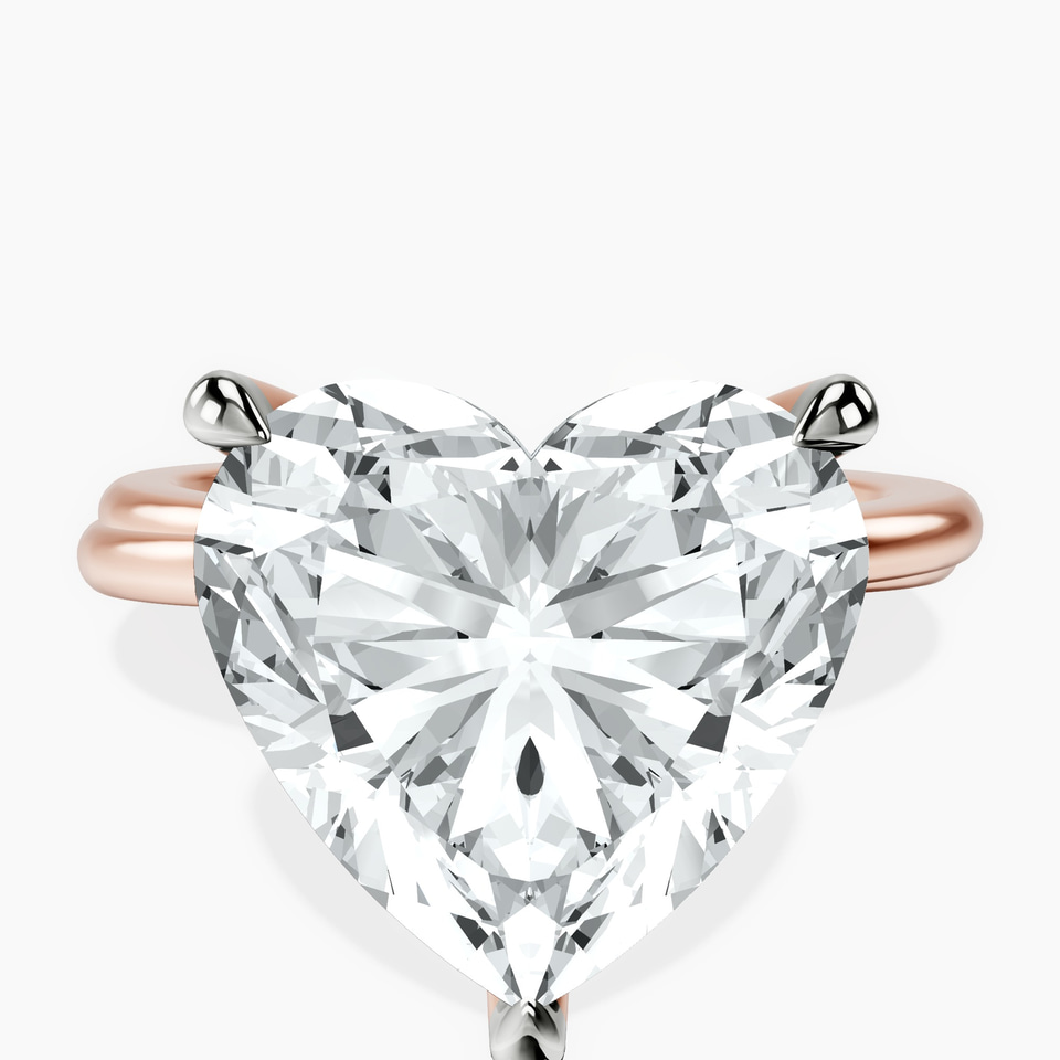 10kt Rose Gold Juniper Crossover Solitaire Lab Diamond Ring front image