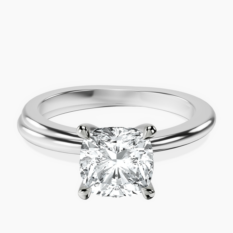 9ct White Gold Juniper Crossover Solitaire Lab Diamond Ring front image