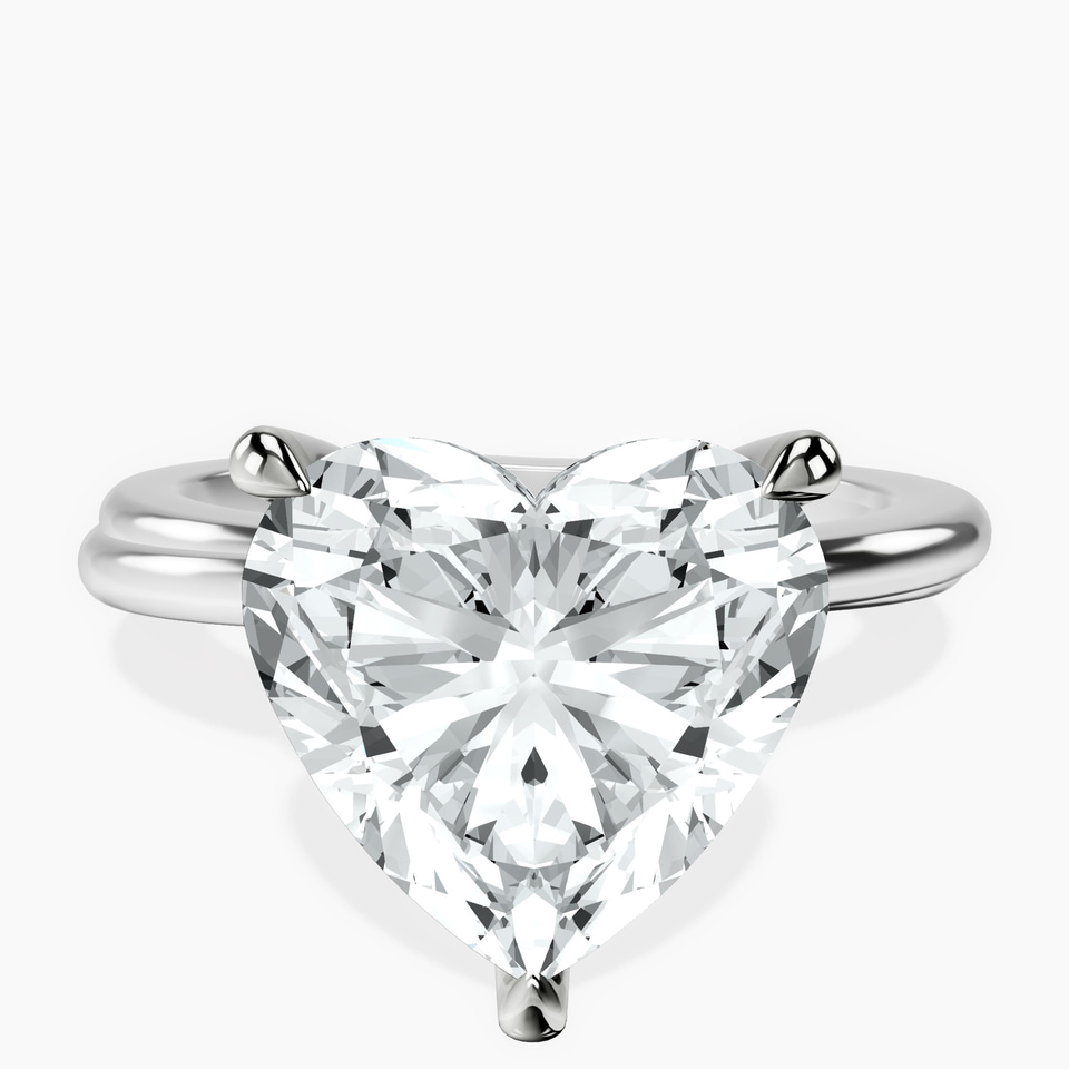 10kt White Gold Juniper Crossover Solitaire Lab Diamond Ring front image