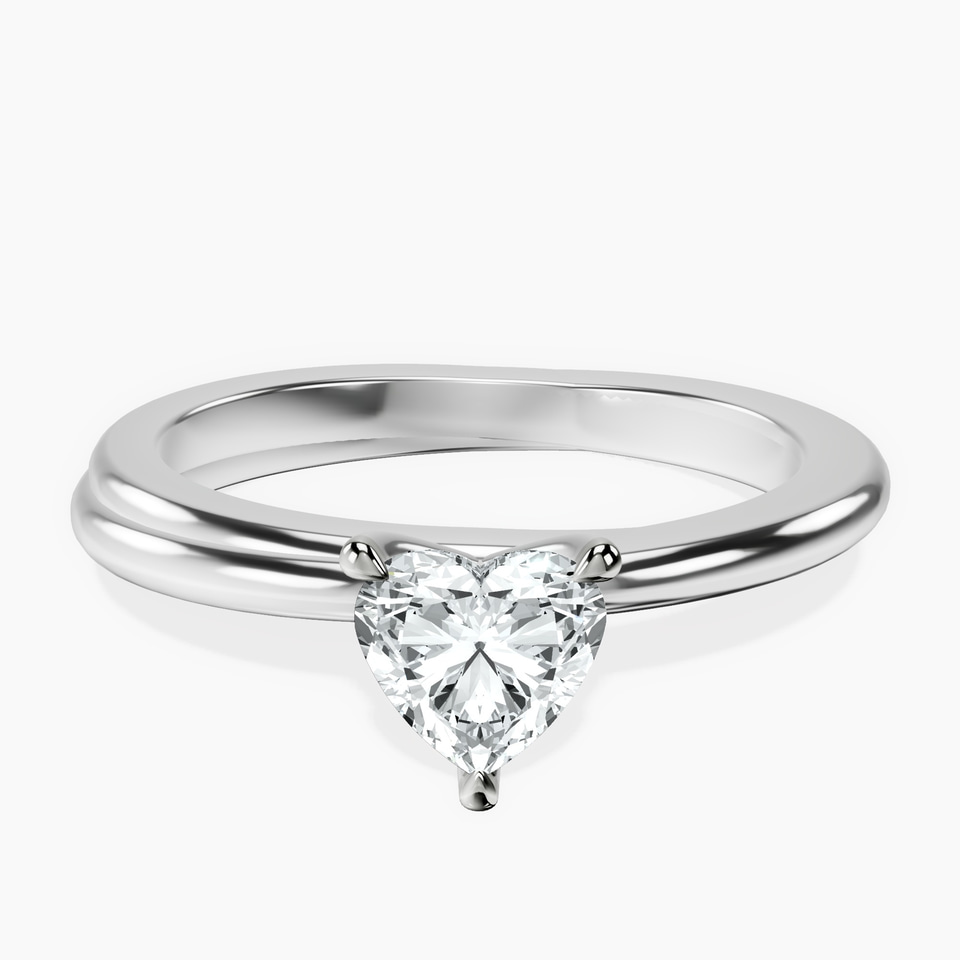 Platinum Juniper Crossover Solitaire Lab Diamond Ring front image