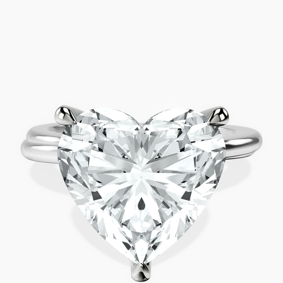 10kt White Gold Juniper Crossover Solitaire Lab Diamond Ring front image