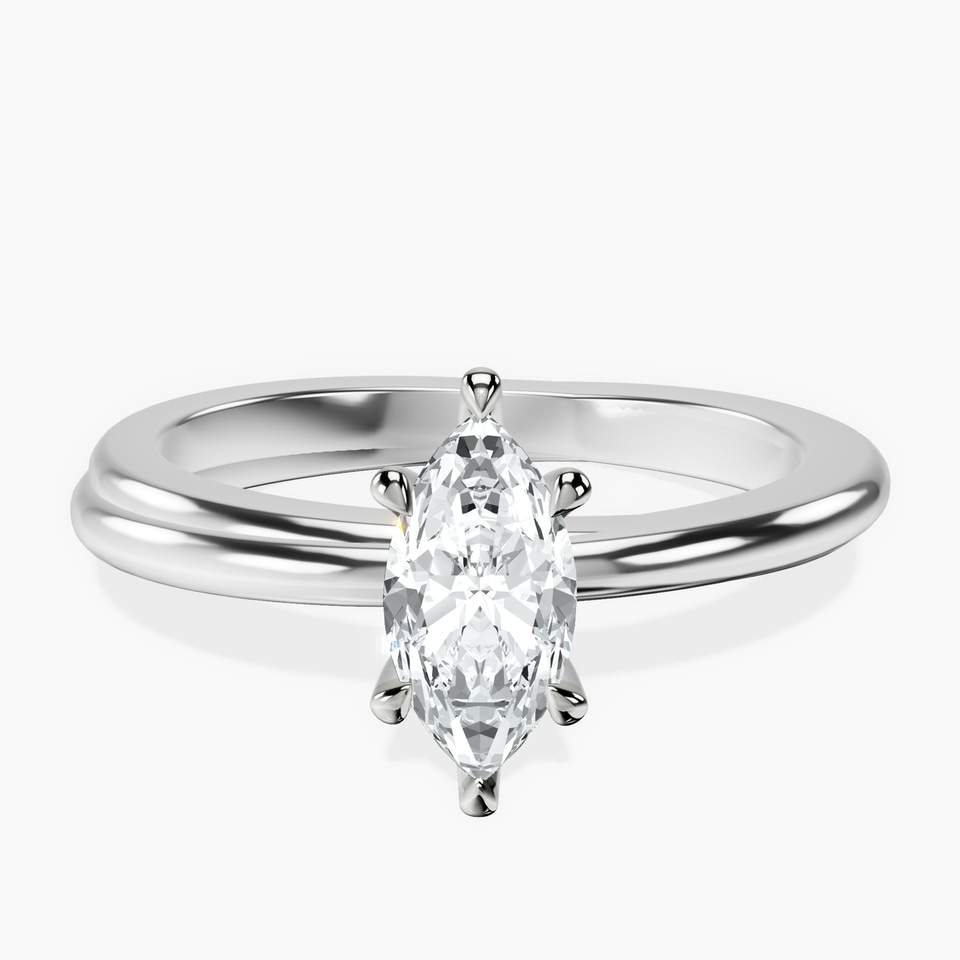 Platinum Juniper Crossover Solitaire Lab Diamond Ring front image