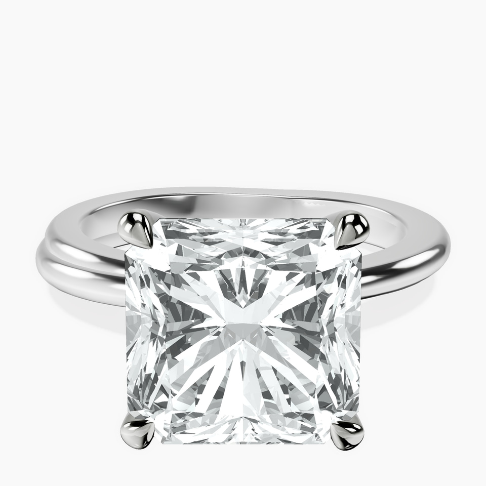 10kt White Gold Juniper Crossover Solitaire Lab Diamond Ring front image