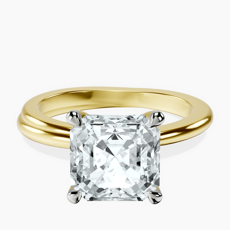 14kt Yellow Gold Juniper Crossover Solitaire Lab Diamond Ring front image