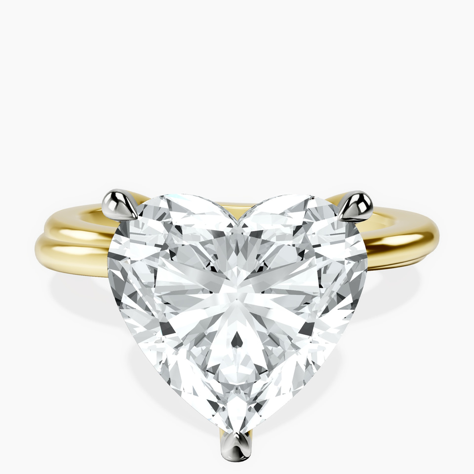 14kt Yellow Gold Juniper Crossover Solitaire Lab Diamond Ring front image