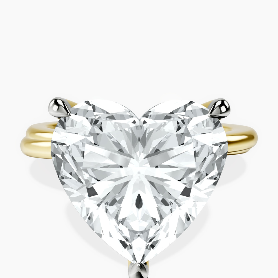 10kt Yellow Gold Juniper Crossover Solitaire Lab Diamond Ring front image