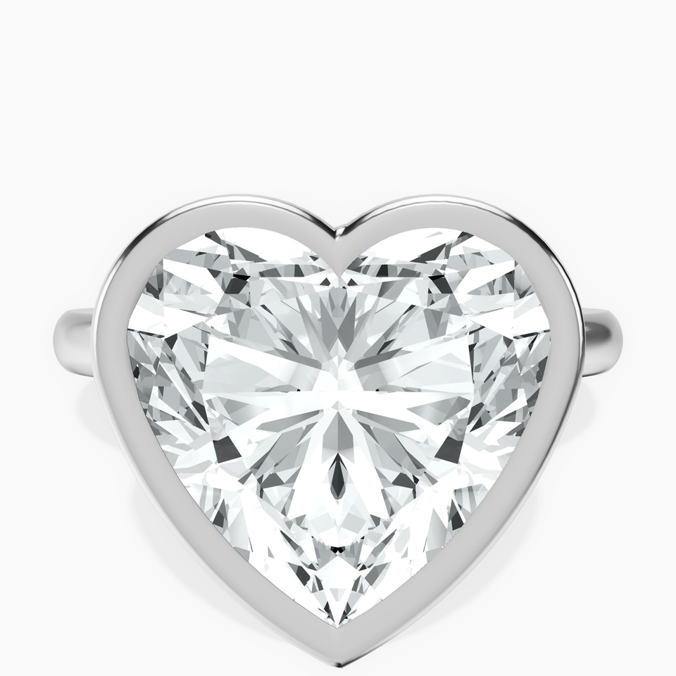 Platinum Calliope Bezel Floating Solitaire Lab Diamond Ring front image