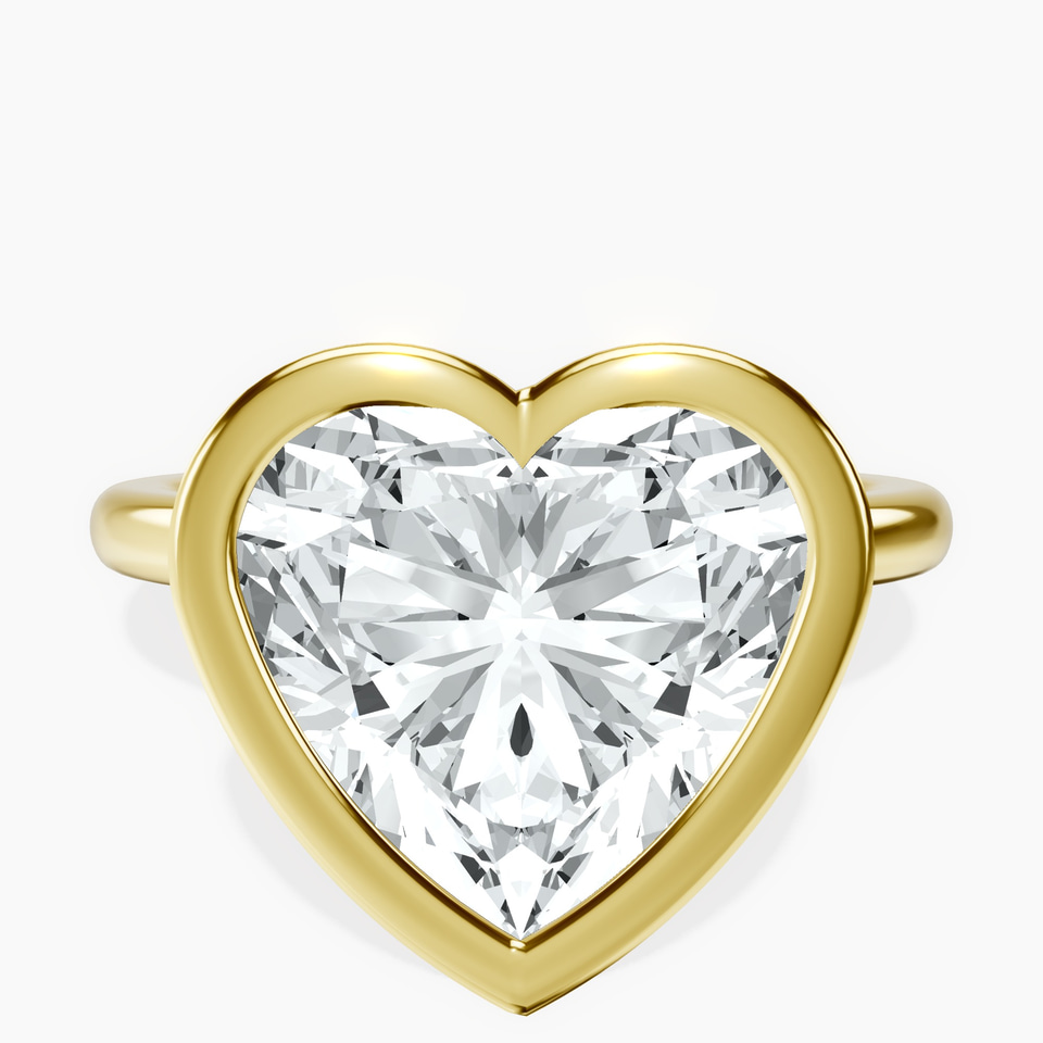 18kt Yellow Gold Eugenia Classic Bezel Solitaire Lab Diamond Ring front image