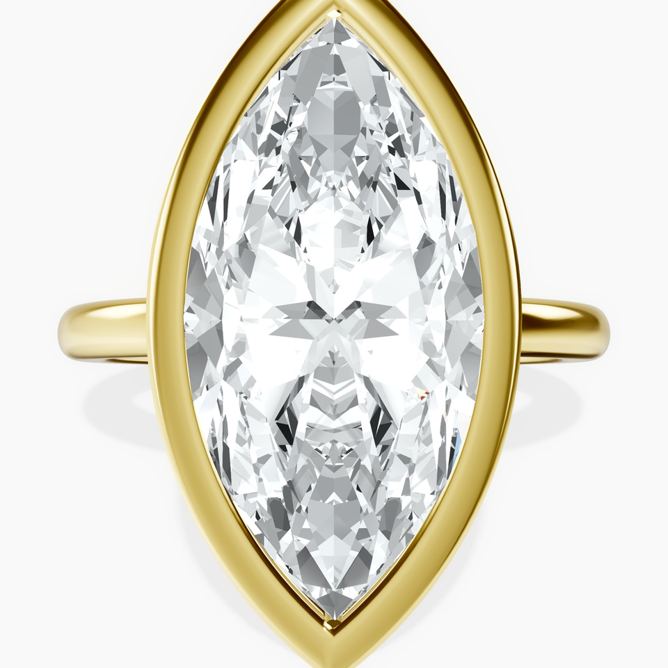 14kt Yellow Gold Eugenia Classic Bezel Solitaire Lab Diamond Ring front image
