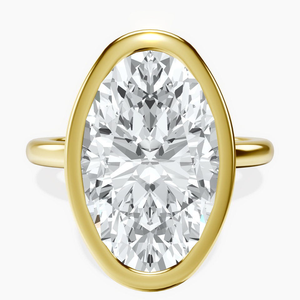 14kt Yellow Gold Eugenia Classic Bezel Solitaire Lab Diamond Ring front image