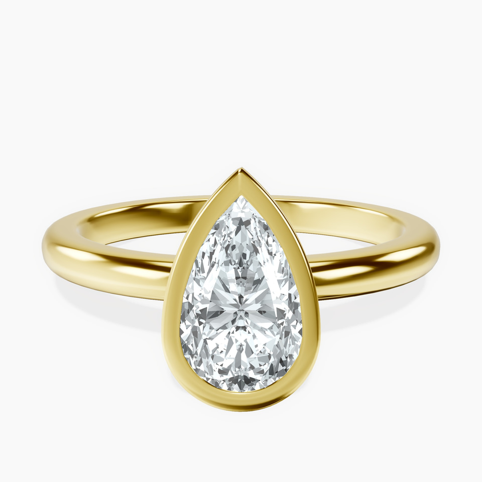 14kt Yellow Gold Eugenia Classic Bezel Solitaire Lab Diamond Ring front image
