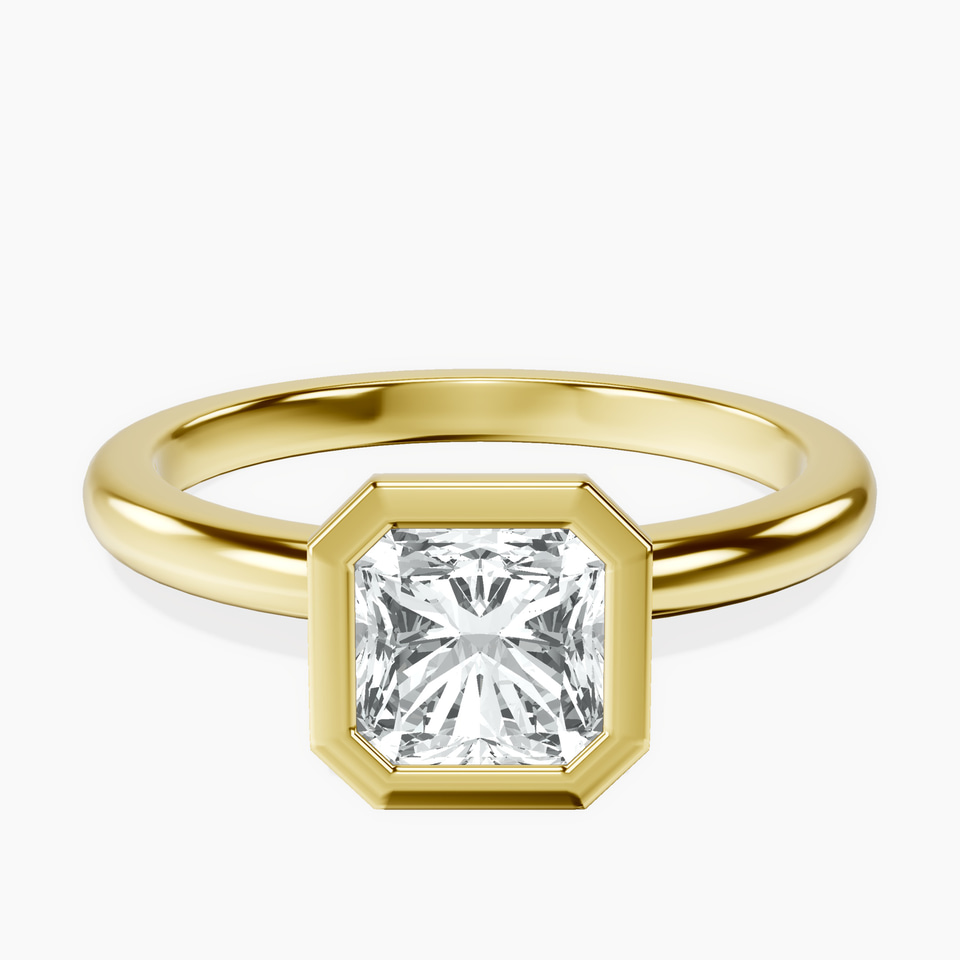 14kt Yellow Gold Eugenia Classic Bezel Solitaire Lab Diamond Ring front image