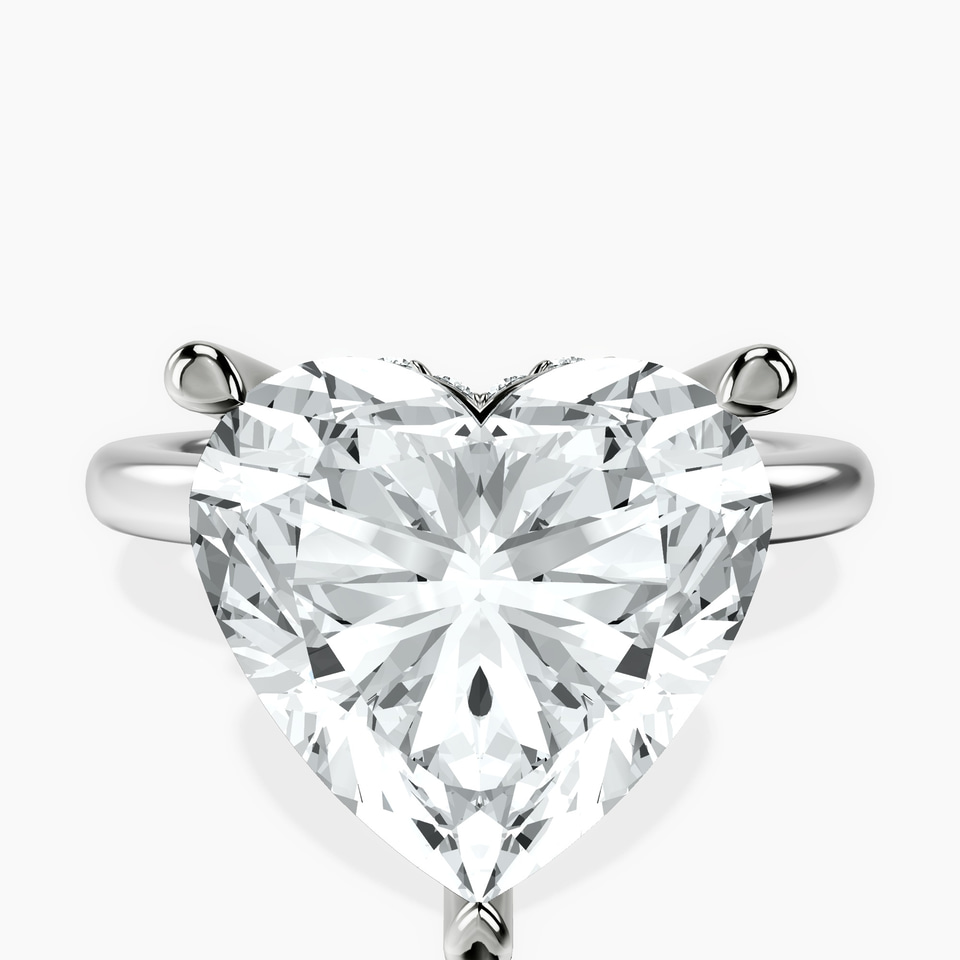 Platinum Mildred Hidden Halo Solitaire Lab Diamond Ring front image