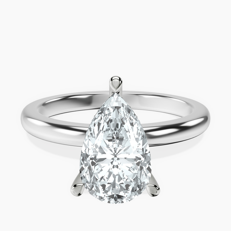 Platinum Mildred Hidden Halo Solitaire Lab Diamond Ring front image
