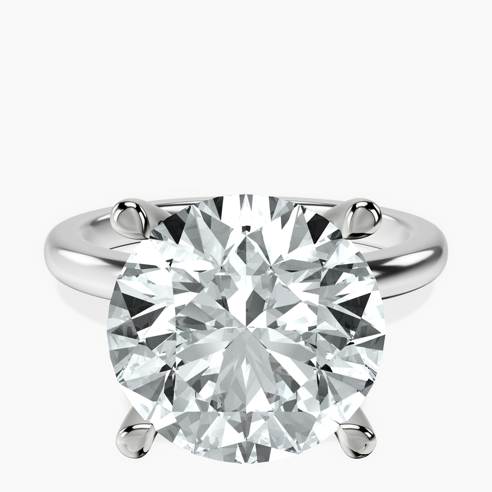 Platinum Mildred Hidden Halo Solitaire Lab Diamond Ring front image