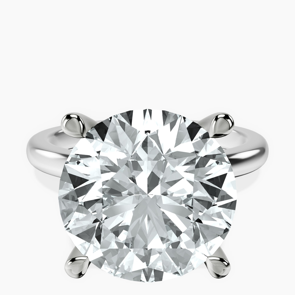 14kt White Gold Mildred Hidden Halo Solitaire Lab Diamond Ring front image