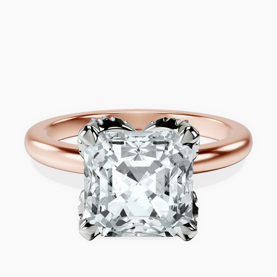 18kt Rose Gold Mabel Petal Solitaire Lab Diamond Ring front image