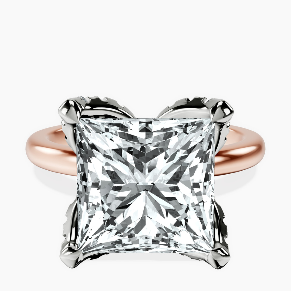 14kt Rose Gold Mabel Petal Solitaire Lab Diamond Ring front image