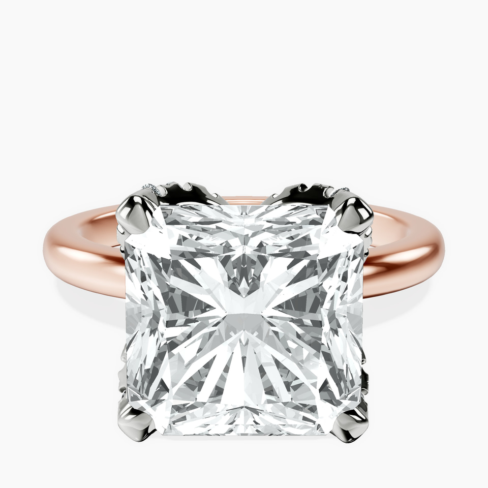 10kt Rose Gold Mabel Petal Solitaire Lab Diamond Ring front image