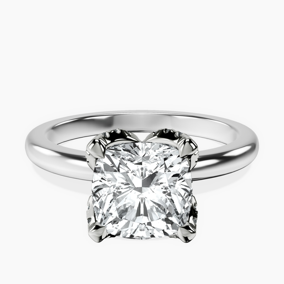 Platinum Mabel Petal Solitaire Lab Diamond Ring front image