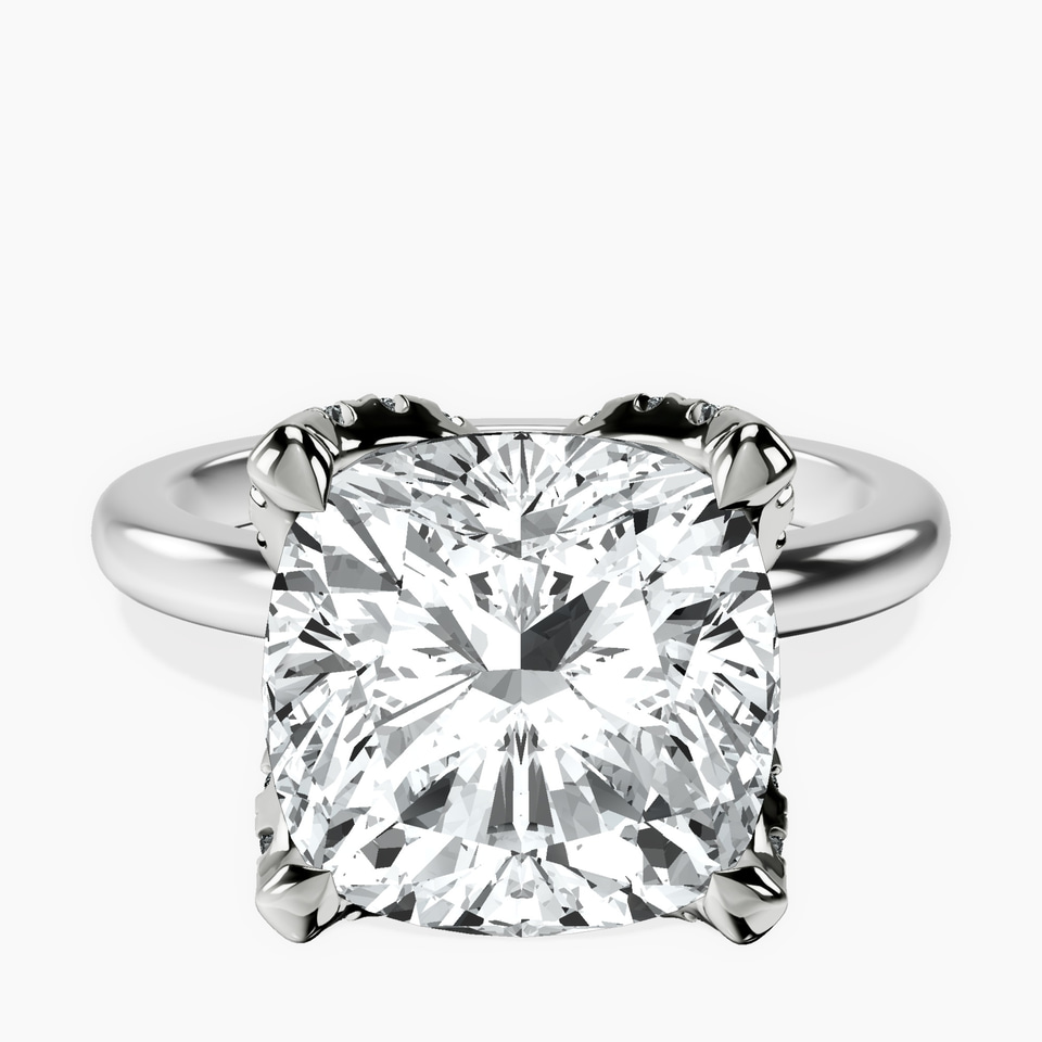 Platinum Mabel Petal Solitaire Lab Diamond Ring front image