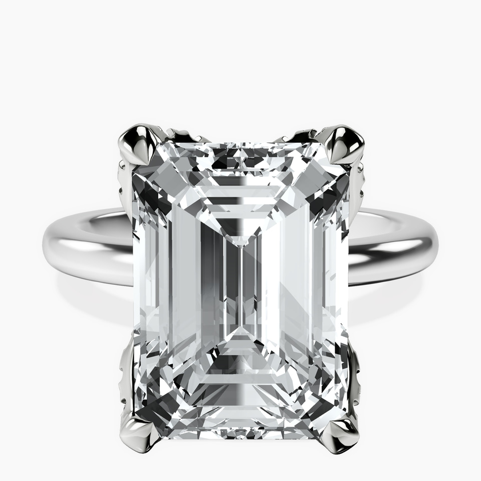 Platinum Mabel Petal Solitaire Lab Diamond Ring front image