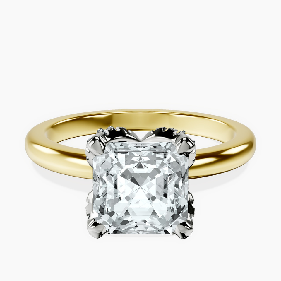 18kt Yellow Gold Mabel Petal Solitaire Lab Diamond Ring front image
