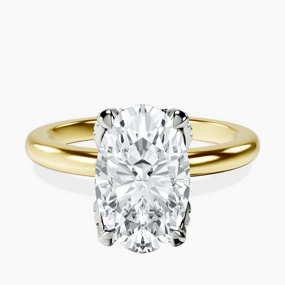 14kt Yellow Gold Mabel Petal Solitaire Lab Diamond Ring front image
