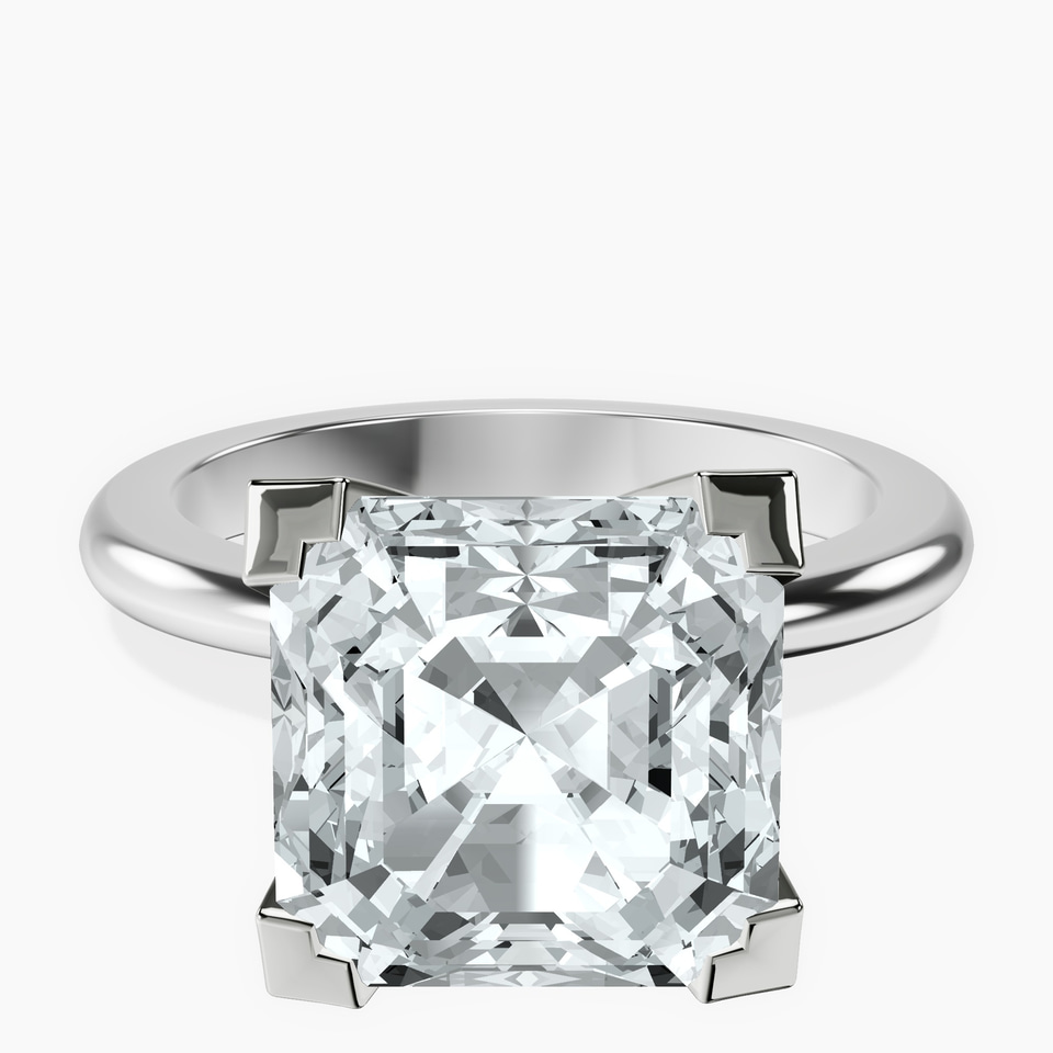 10kt White Gold Cordelia Knife Edge Solitaire Lab Diamond Ring front image